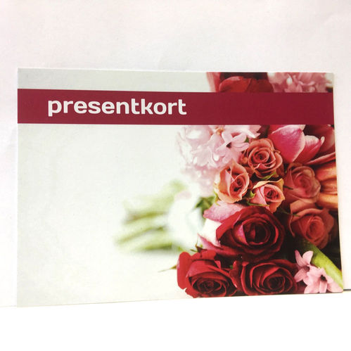PRESENTKORT INKL KUVERT RÖD 50-P