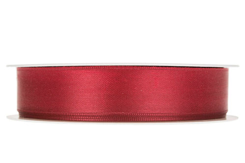 BAND SATIN VINRÖD 25MM