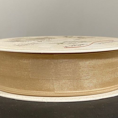 BAND ORGANZA NATURBRUN 25MM 50M