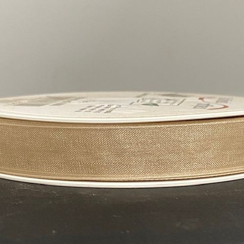 BAND ORGANZA NATURBRUN 15MM 50M