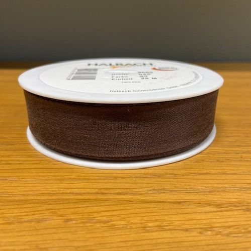 BAND BOMULL BRUN 25MM L.20M