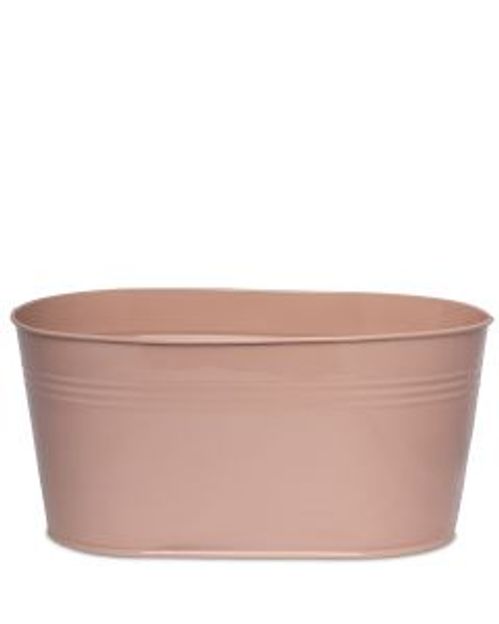 EN 66510-10 ZINK MAJ SKÅL OVAL ROSA L:25CM