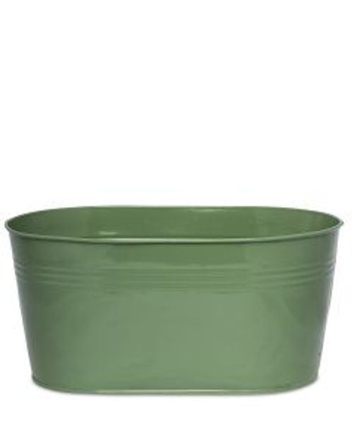 EN 66510-14 ZINK MAJ SKÅL OVAL GRÖN L:25CM