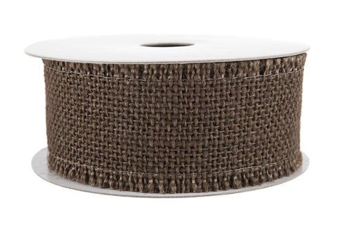 BAND JUTE MÖRKBRUN 40MM