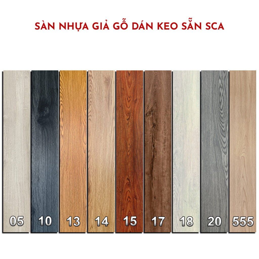 Sàn nhựa giả gỗ dán keo