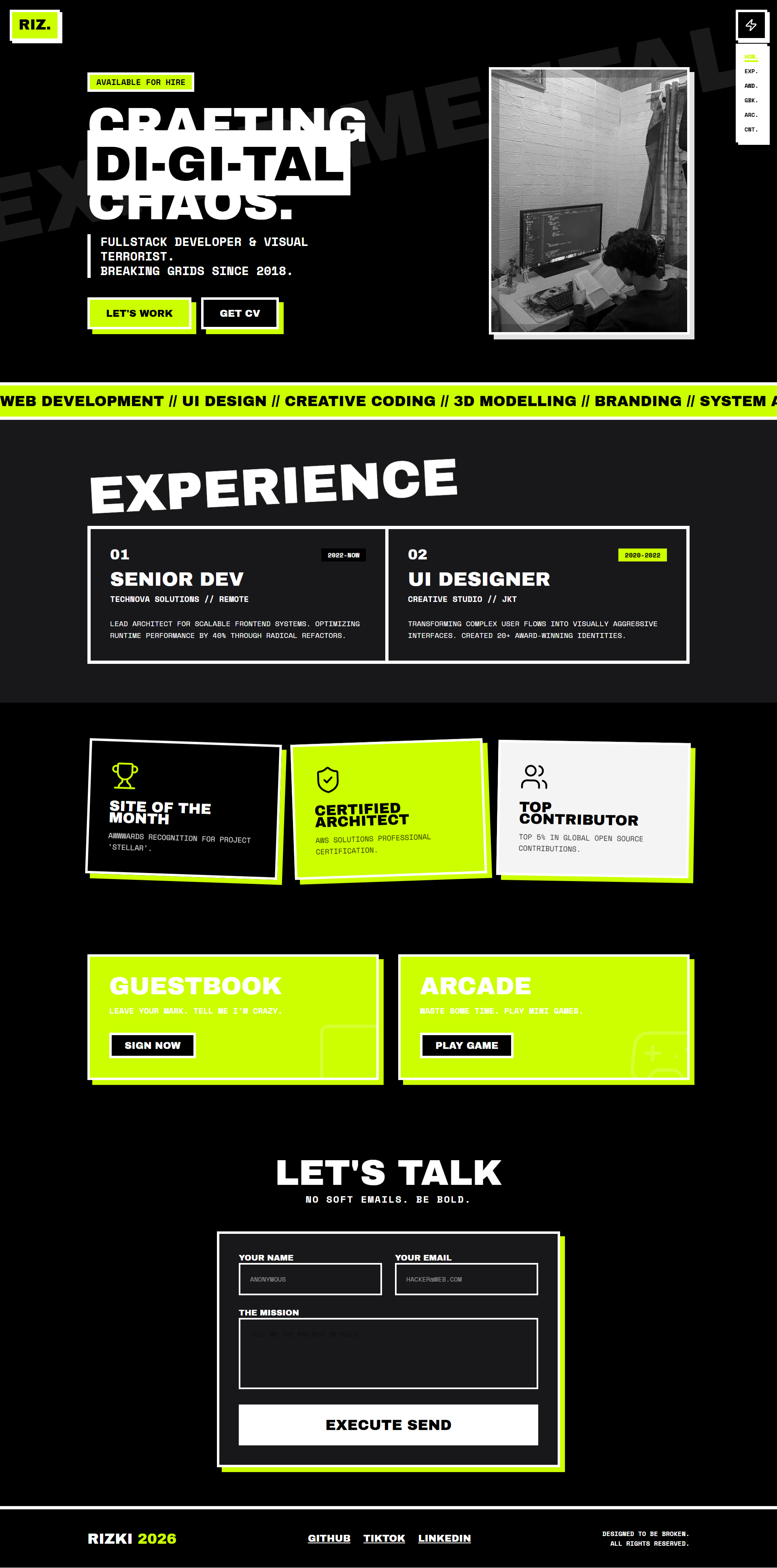 🚀 Portfolio Template Modern & Profesional view 2