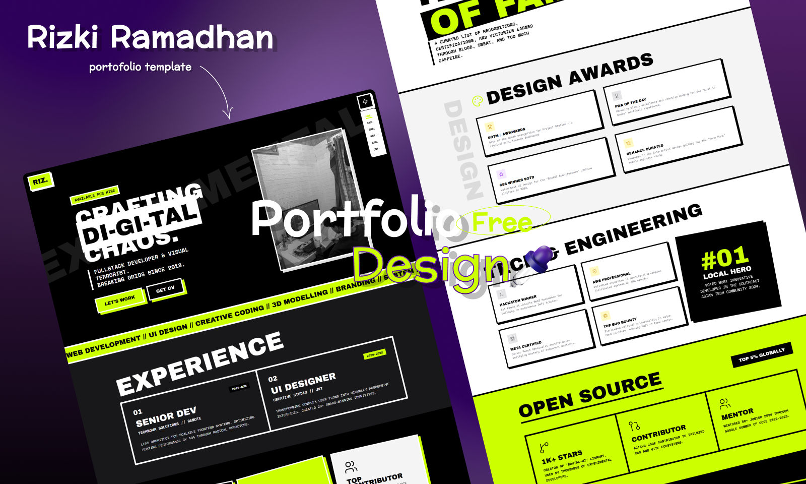 🚀 Portfolio Template Modern & Profesional