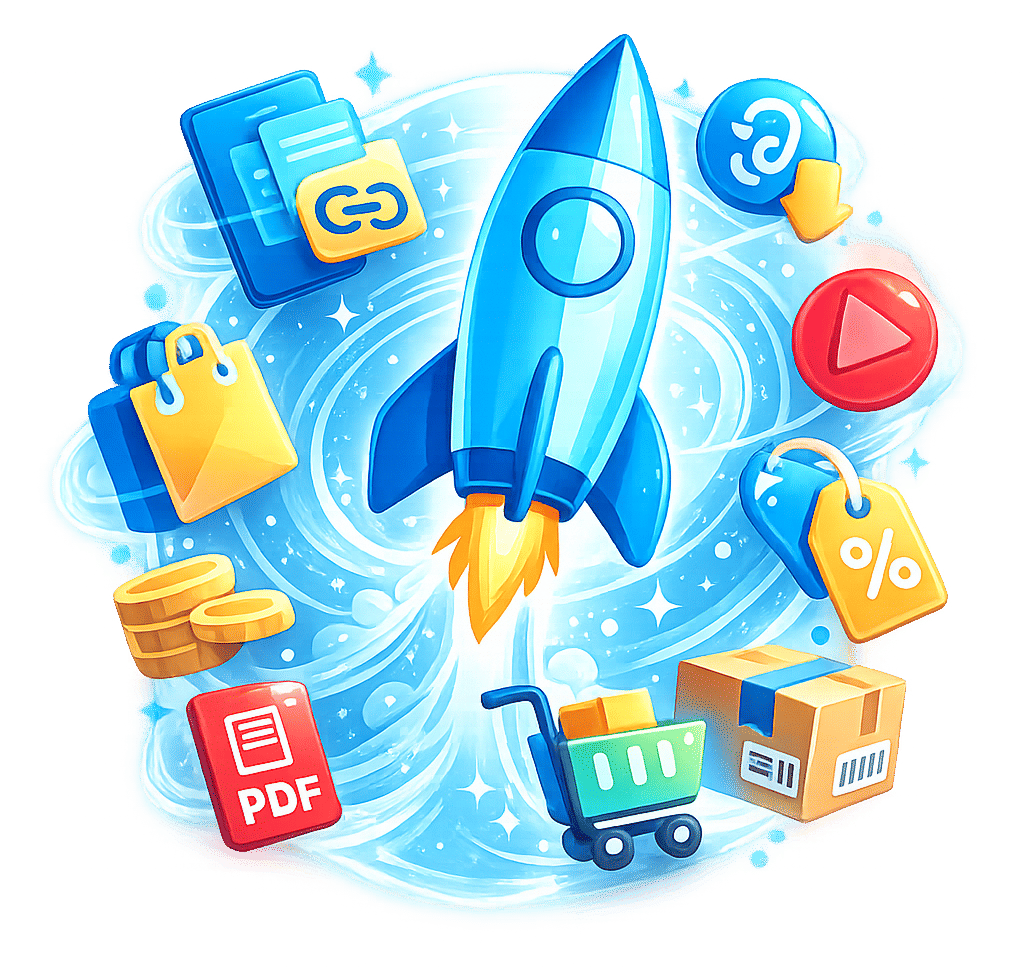 Ilustrasi katalog produk digital premium