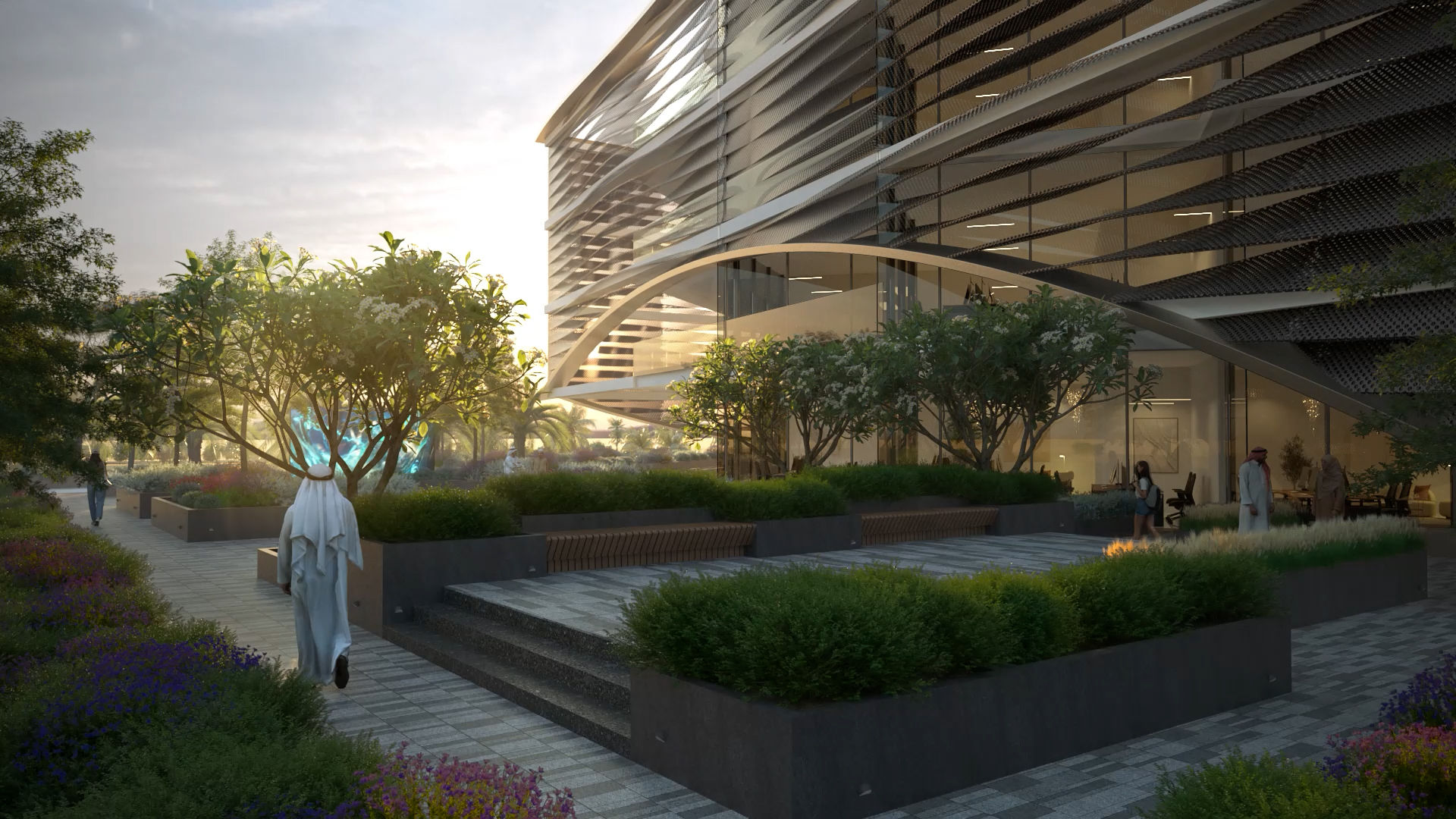Iconic Luxury High-Rise Tower Elevation — Business Bay Dubai — 3D Architectural Rendering in Dubai by SQUAREI Studio