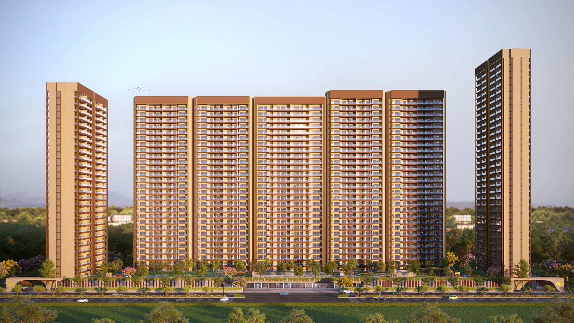 Noida High-Rise Group Housing Render
