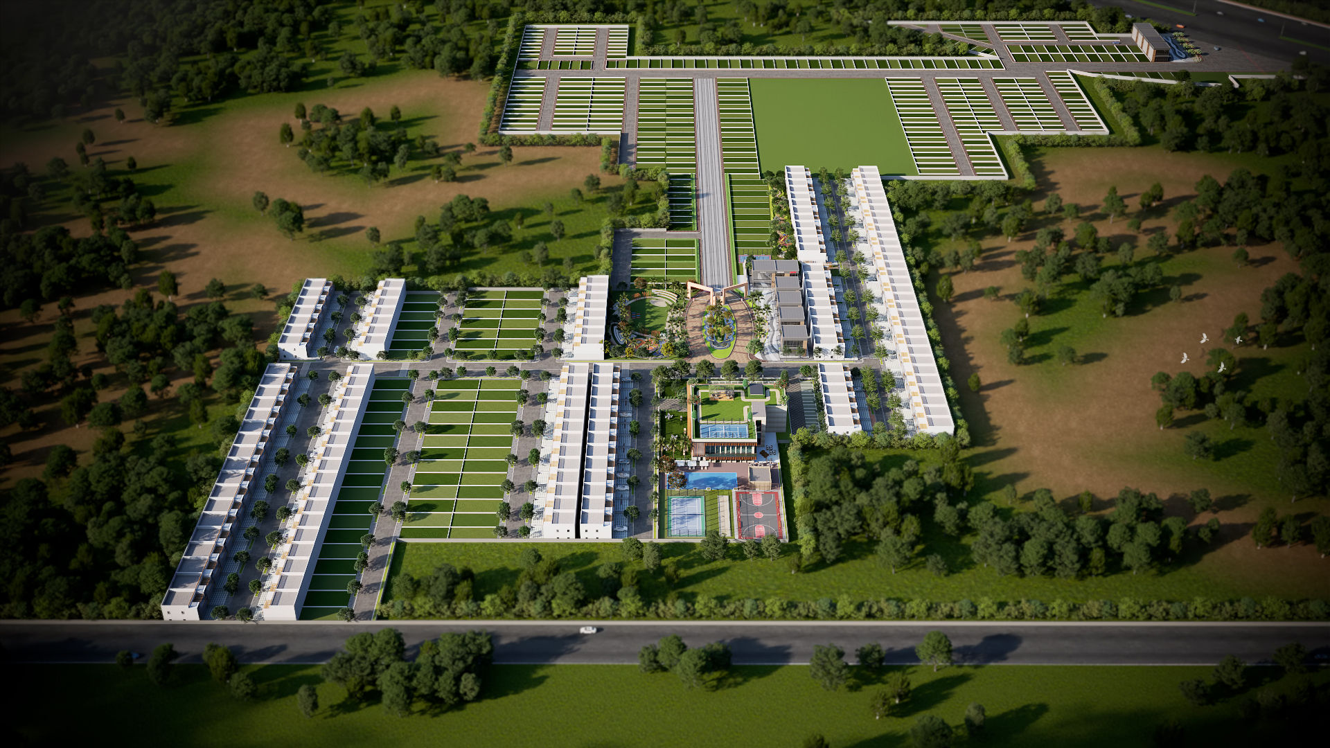 Manglam Grand Plotted Township & Villas — Ajmer Road Jaipur — 3D Architectural Rendering in Jaipur by SQUAREI Studio