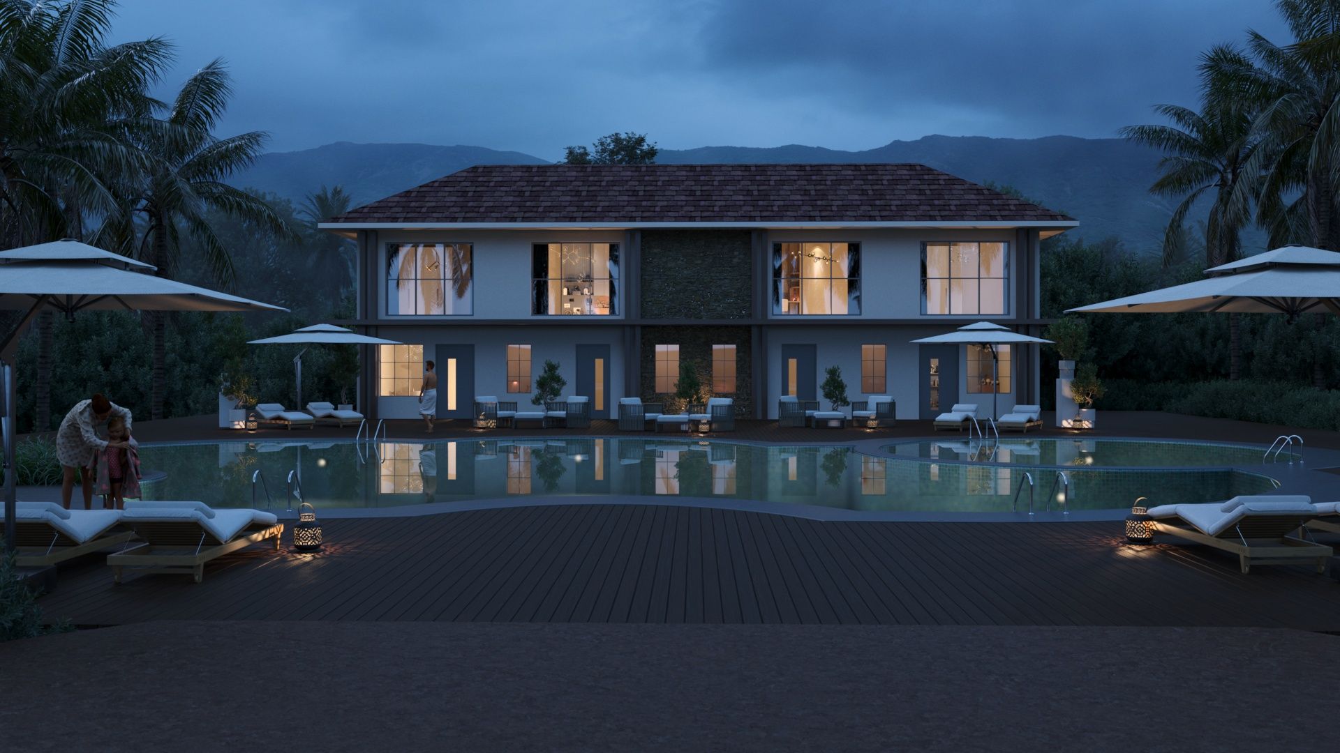 Ganga Riverfront Wellness & Pilgrimage Resort — Haridwar-Rishikesh — 3D Architectural Rendering in Haridwar by SQUAREI Studio