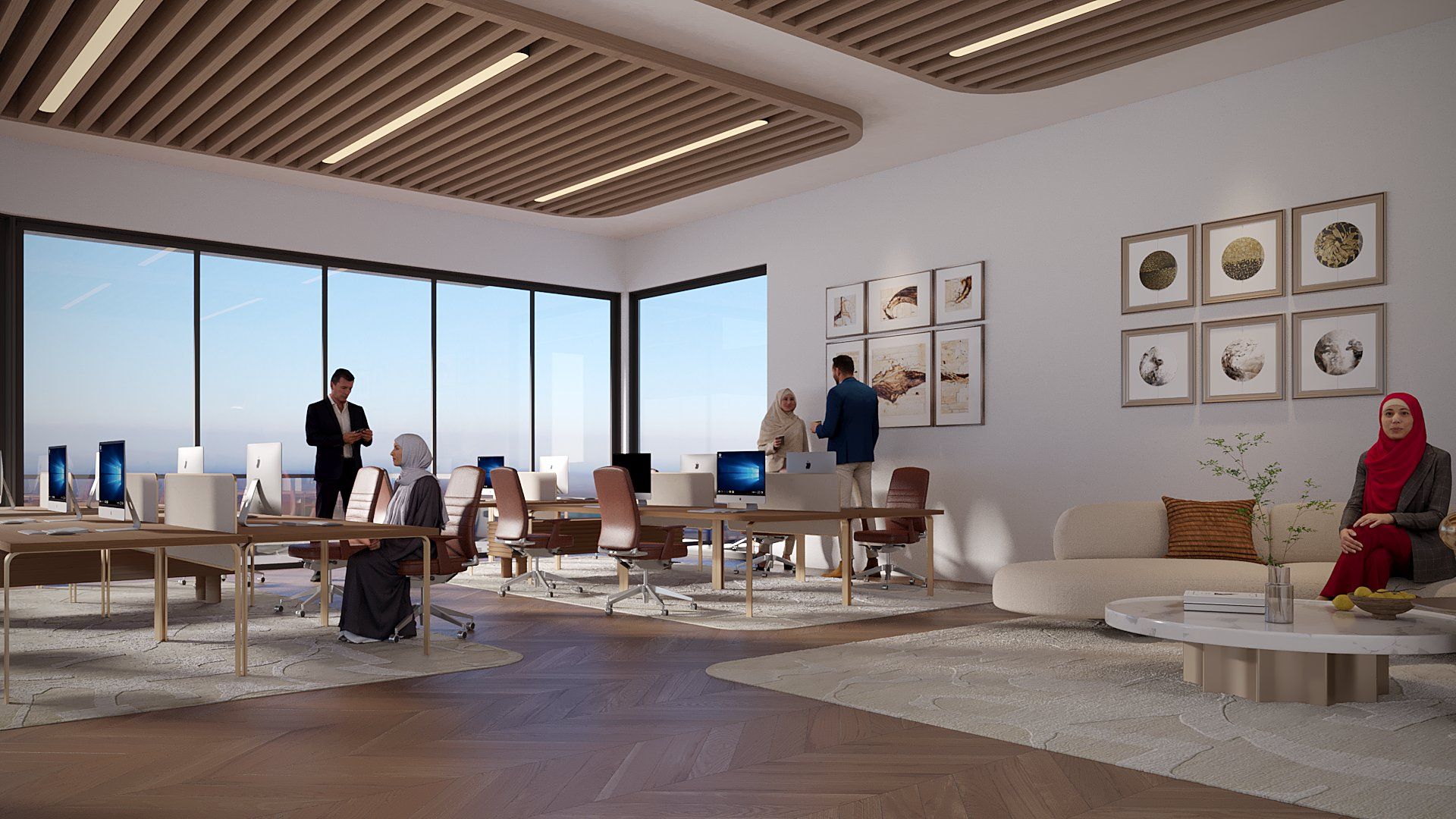 Corporate Executive Office Suite CGI — IMT Manesar — 3D Architectural Rendering in Manesar by SQUAREI Studio