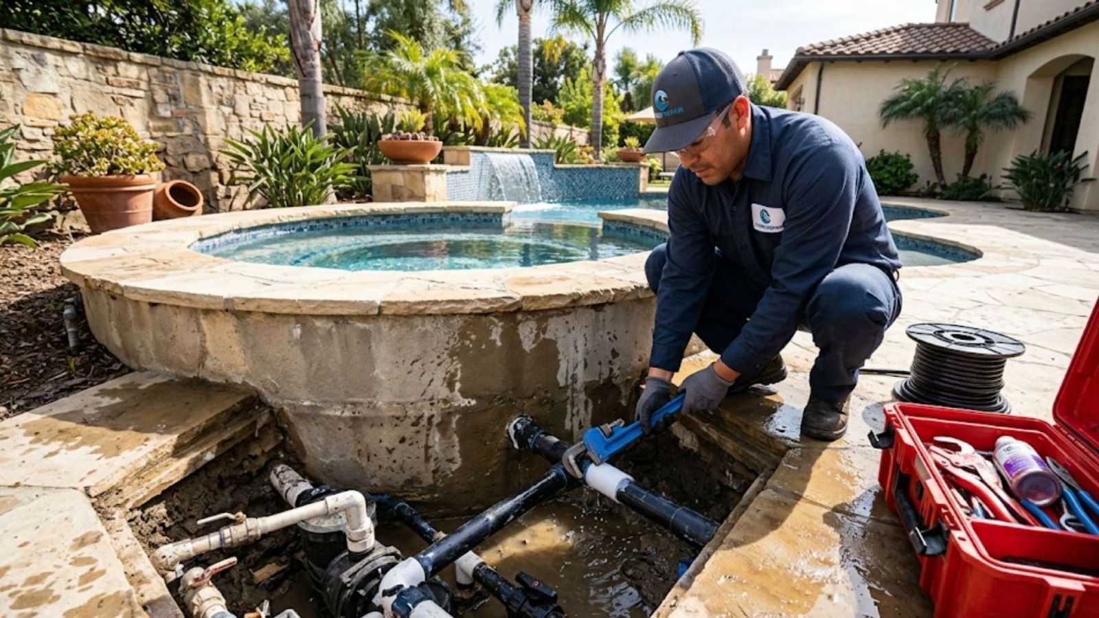 Water Damage From Hot Tub Leak in Boron, CA