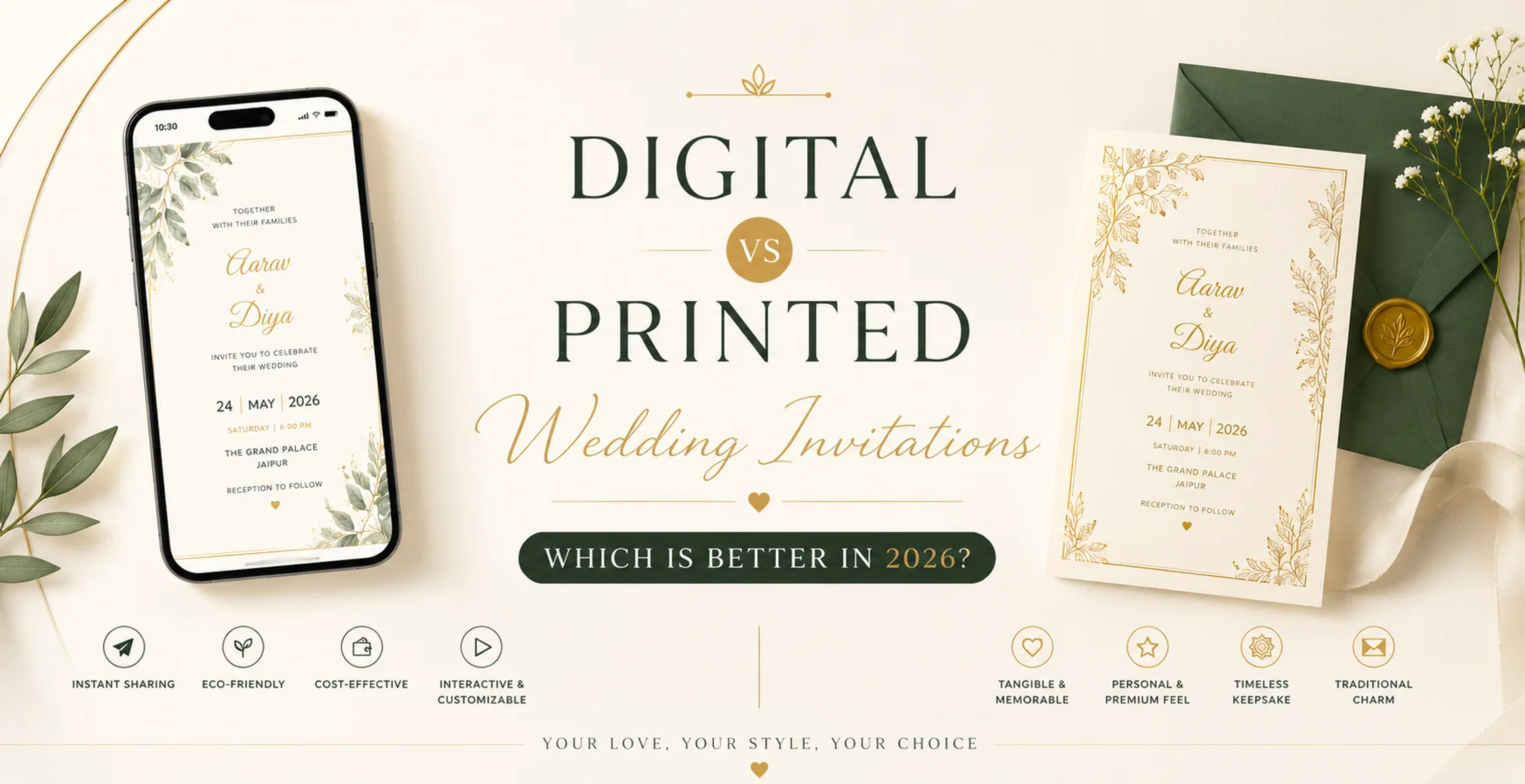 Digital vs Printed Wedding Invitations: Which is Better in 2026?