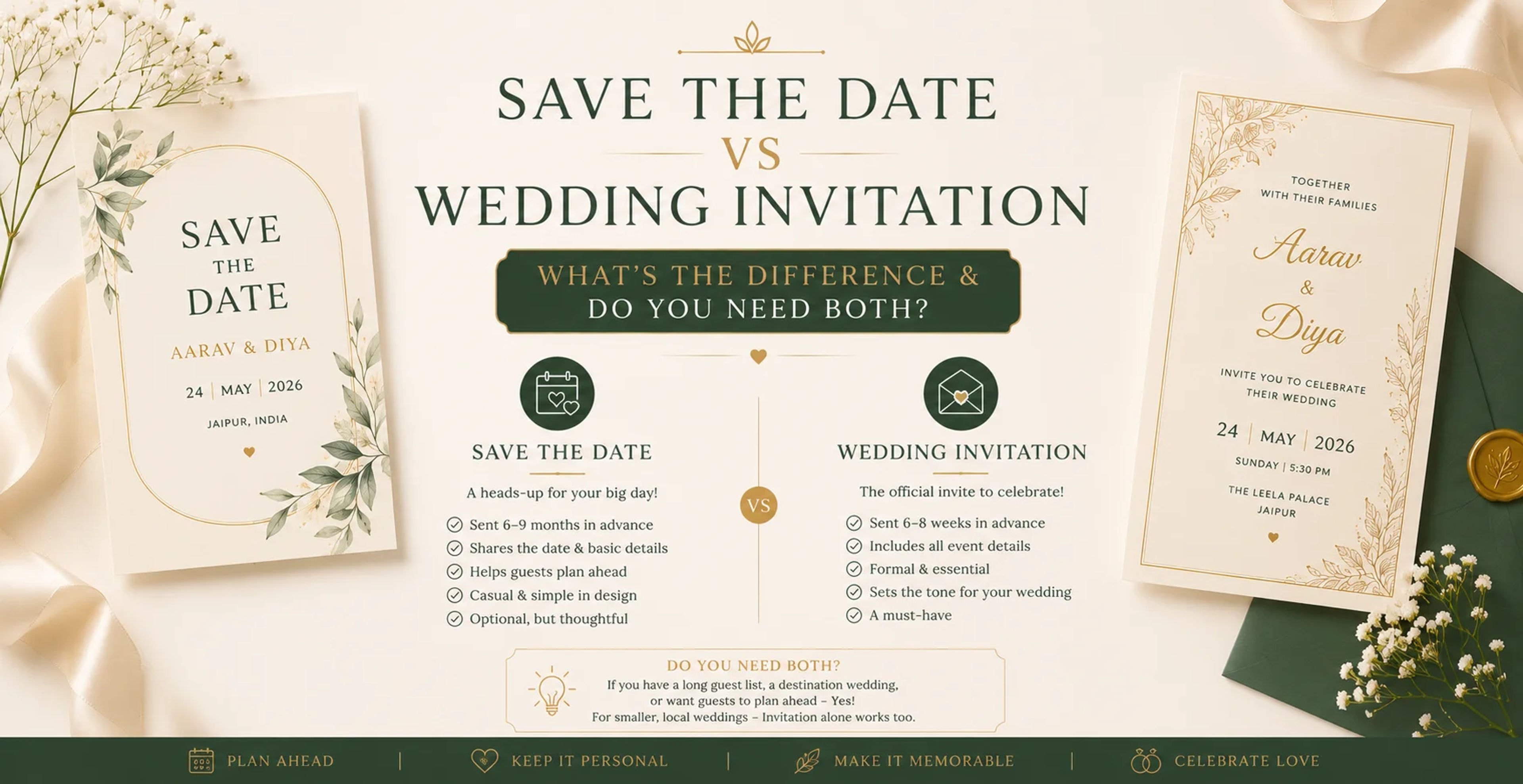 Save the Date vs Wedding Invitation: What's the Difference & Do You Need Both?