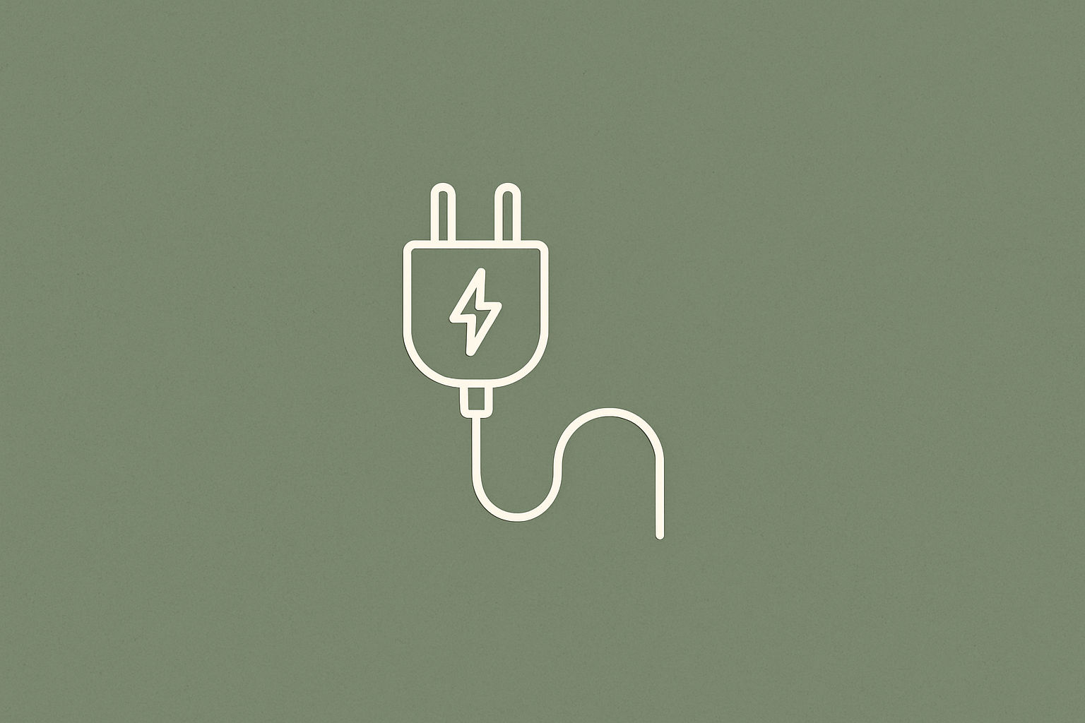 Charging — sage-green tile with a white line-art EV charging plug