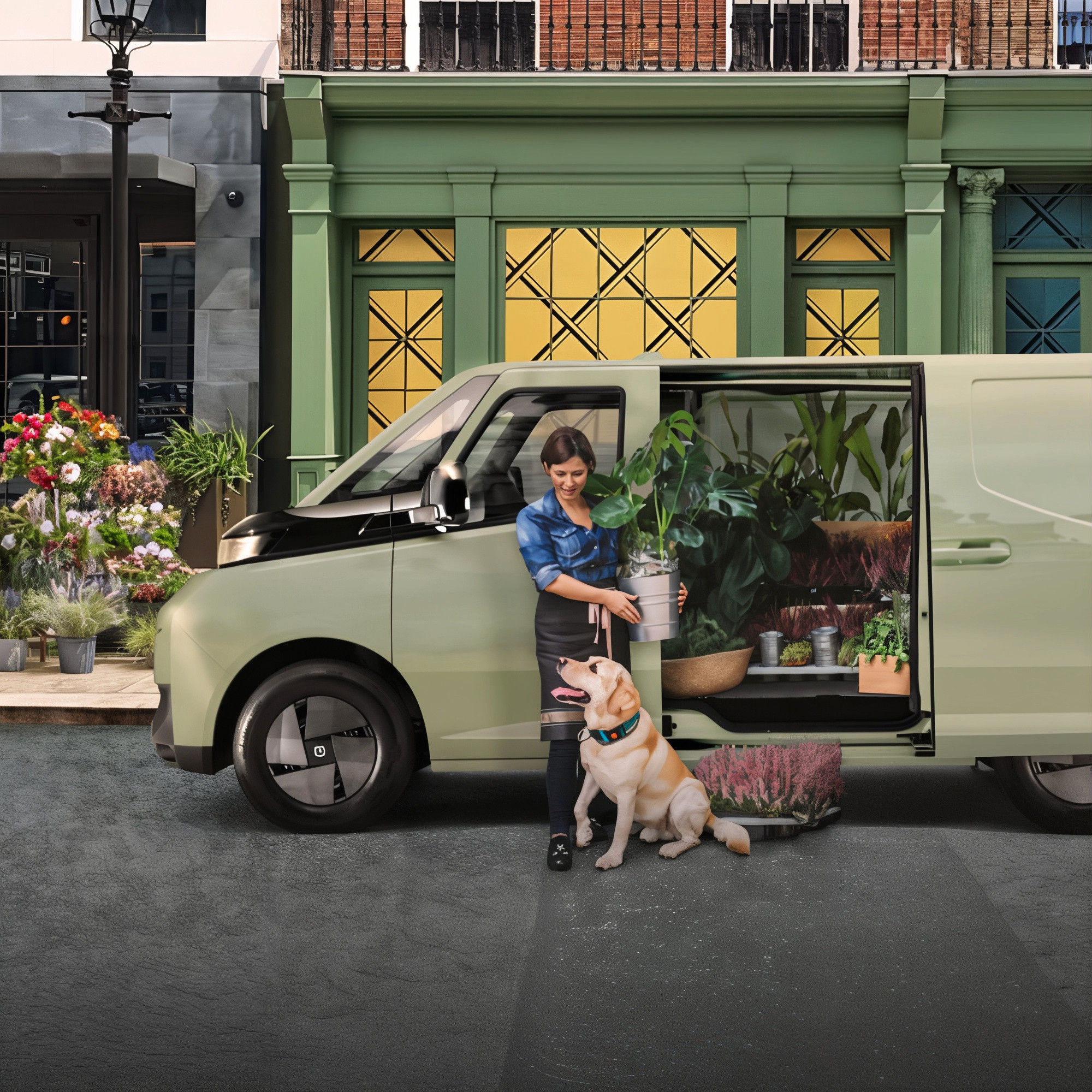 Tradesperson loading a Farizon SuperVan