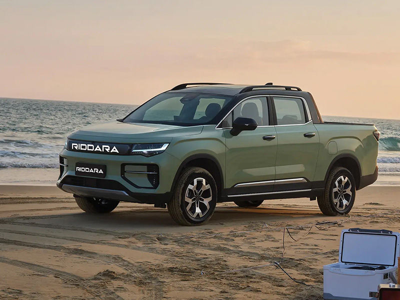 Riddara Electric Ute on the beach