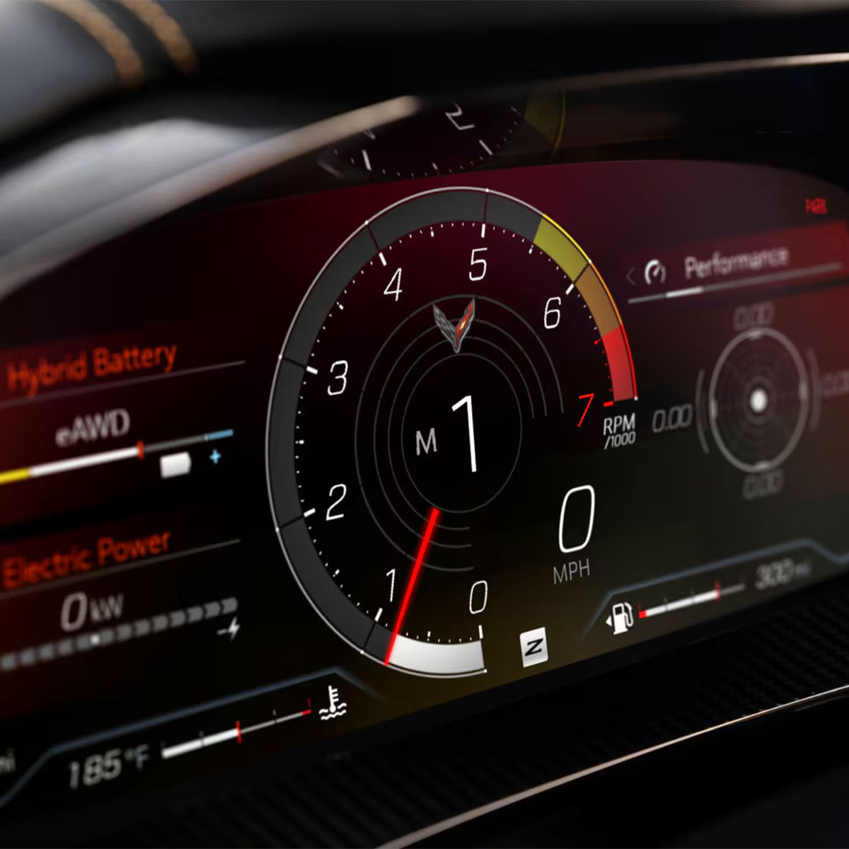 Corvette e-ray dash cluster