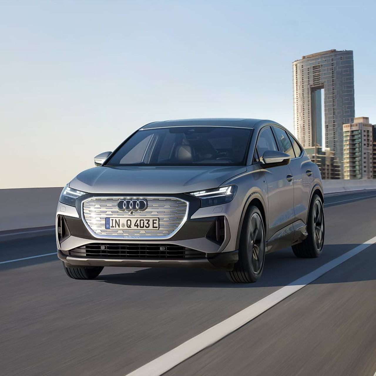 Audi Q4 e-tron driving