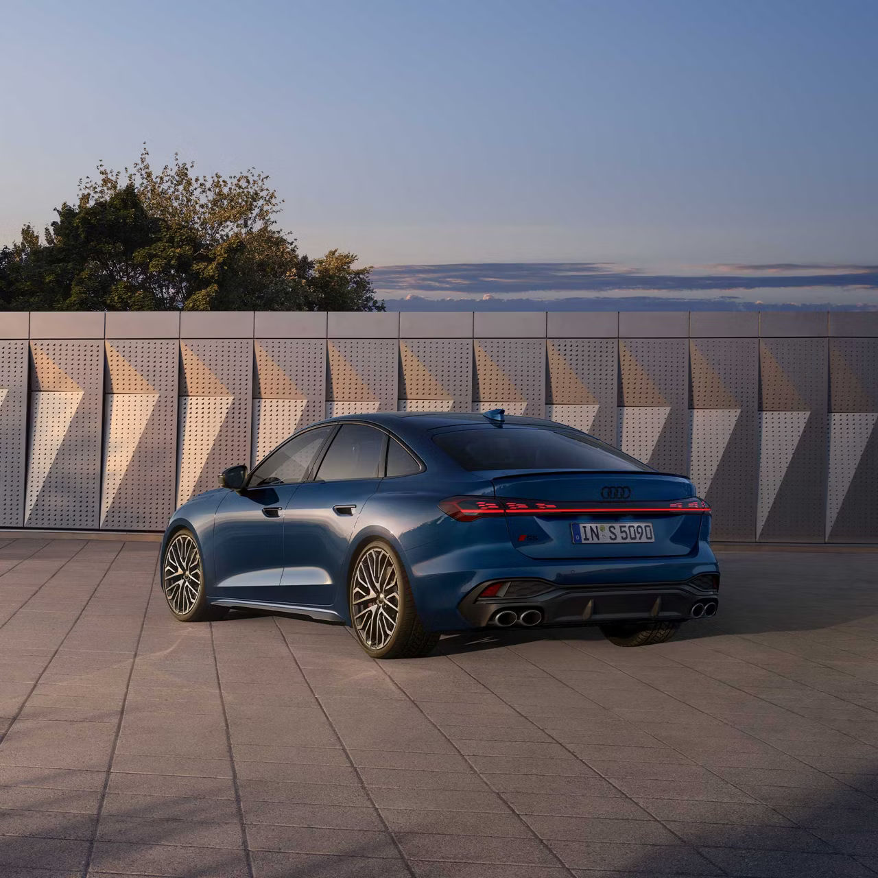 Audi S5 Sedan seen from rearview