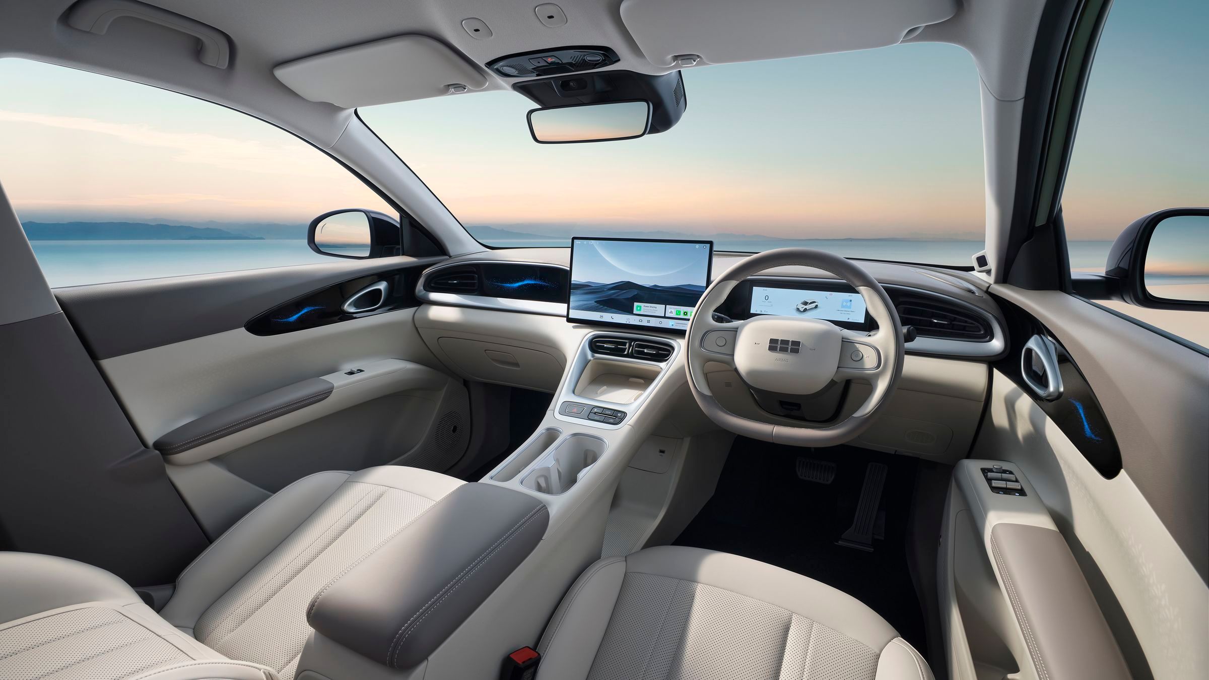 Geely EX2 interior touchscreen
