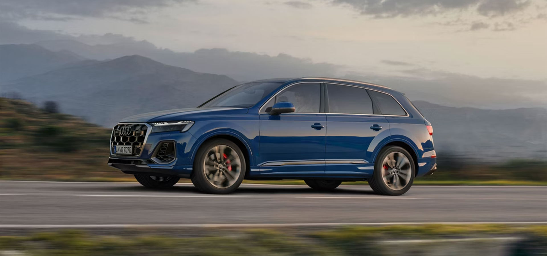 SQ6 e-tron Sportback driving along the road