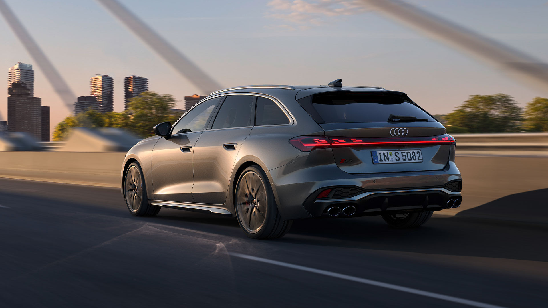Audi S5 Avant driving away