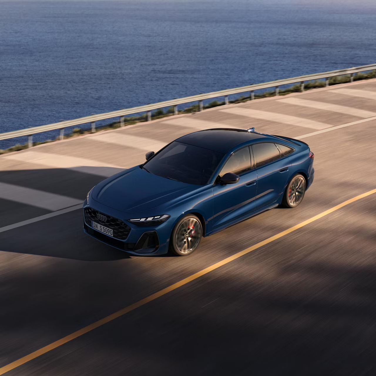 Audi S5 Sedan going fast