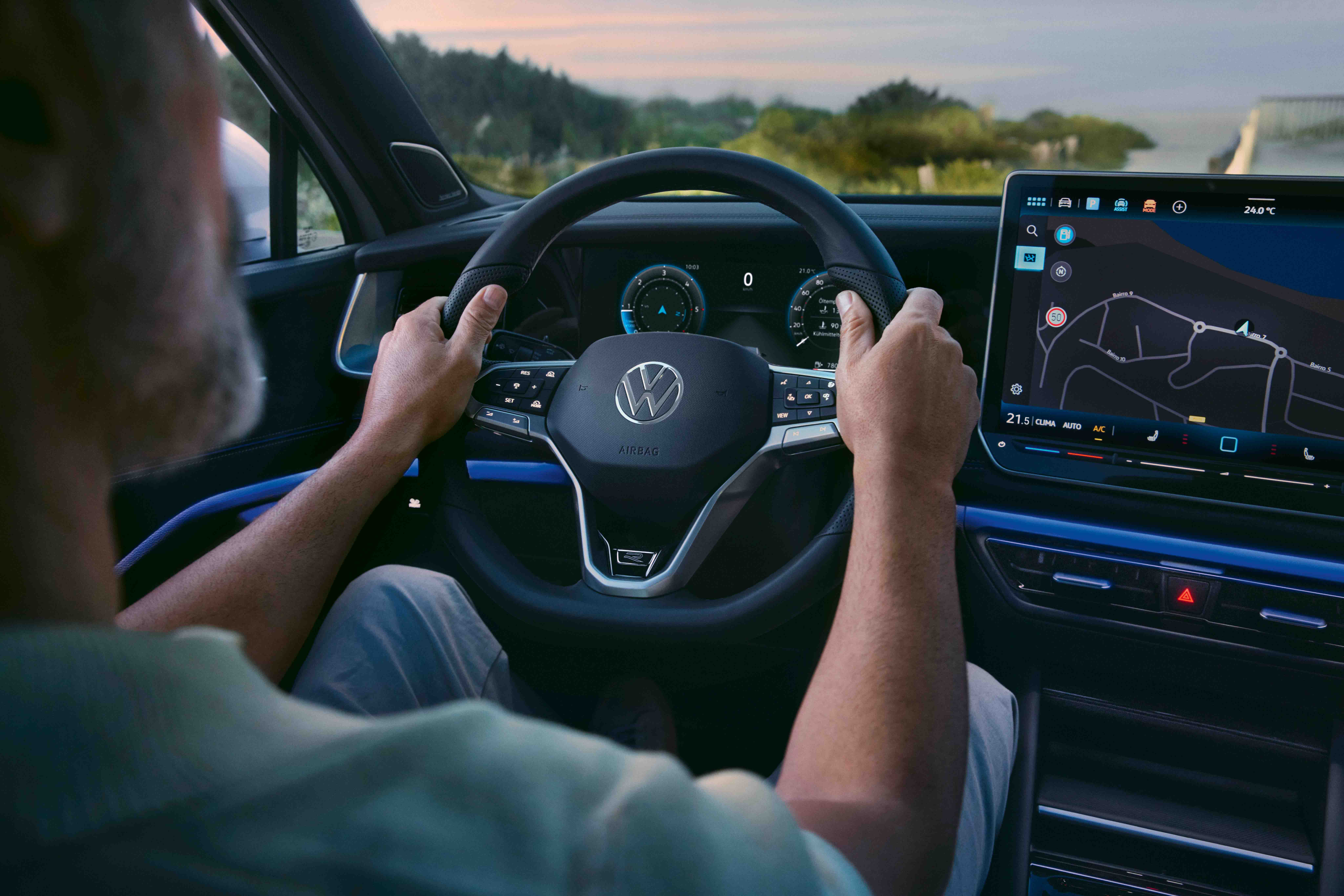 Blue T-Roc interior