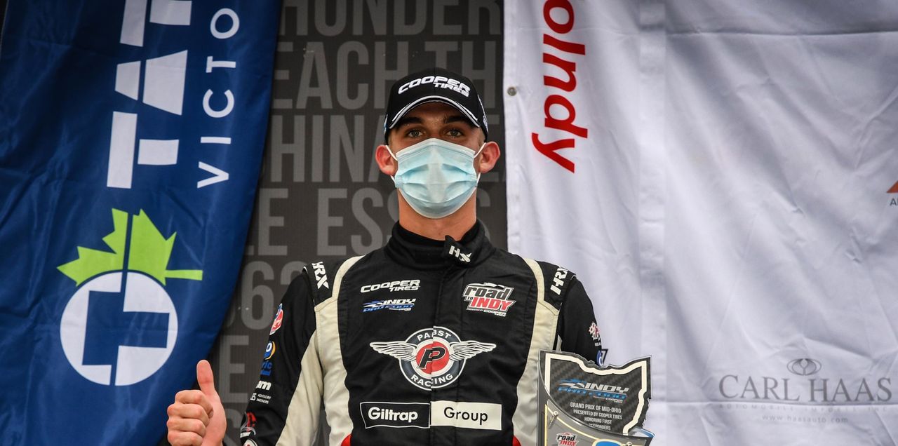Hunter McElrea scores his first Indy Pro 2000 Podium
