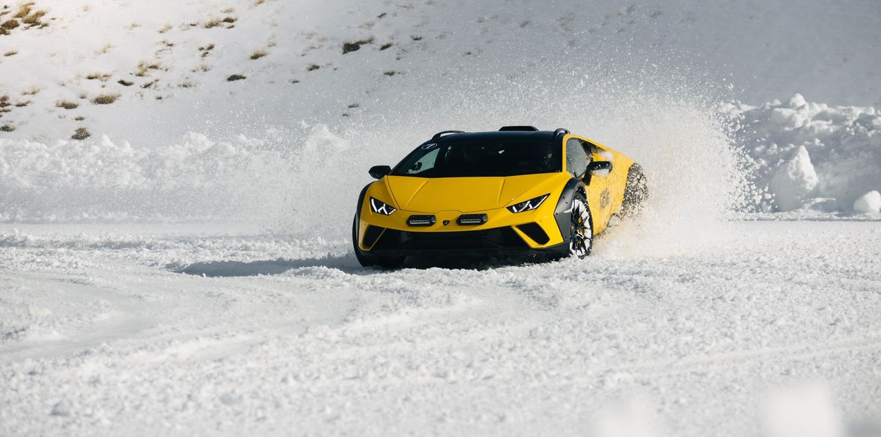First Ice Driving Experience with the Huracán Sterrato
