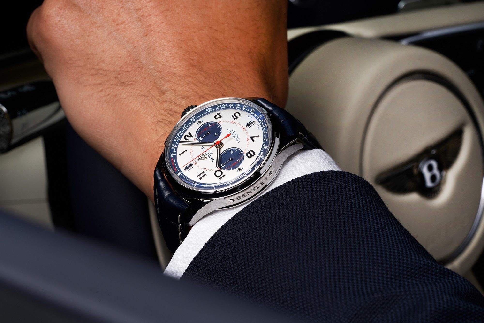 Breitling clock in bentley 2025