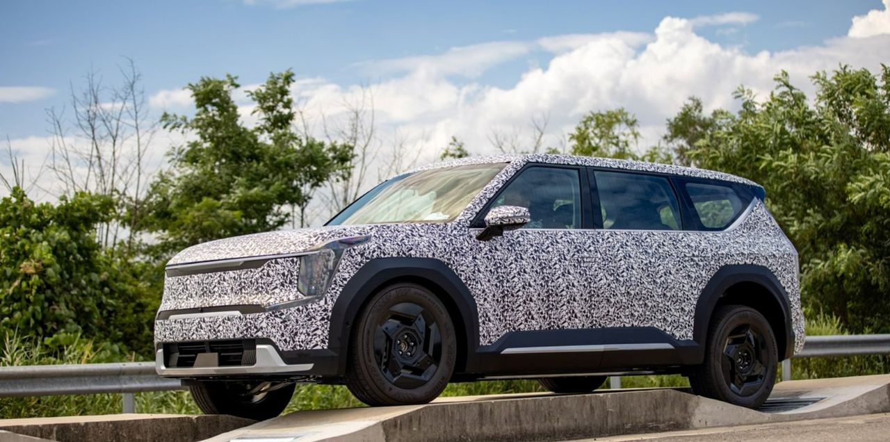 Kia shows off camouflaged EV9 ahead of full reveal