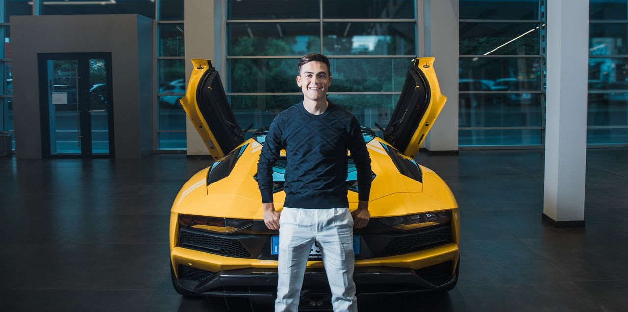 Football Star Paulo Dybala Celebrates 100th Goal With New Lamborghini