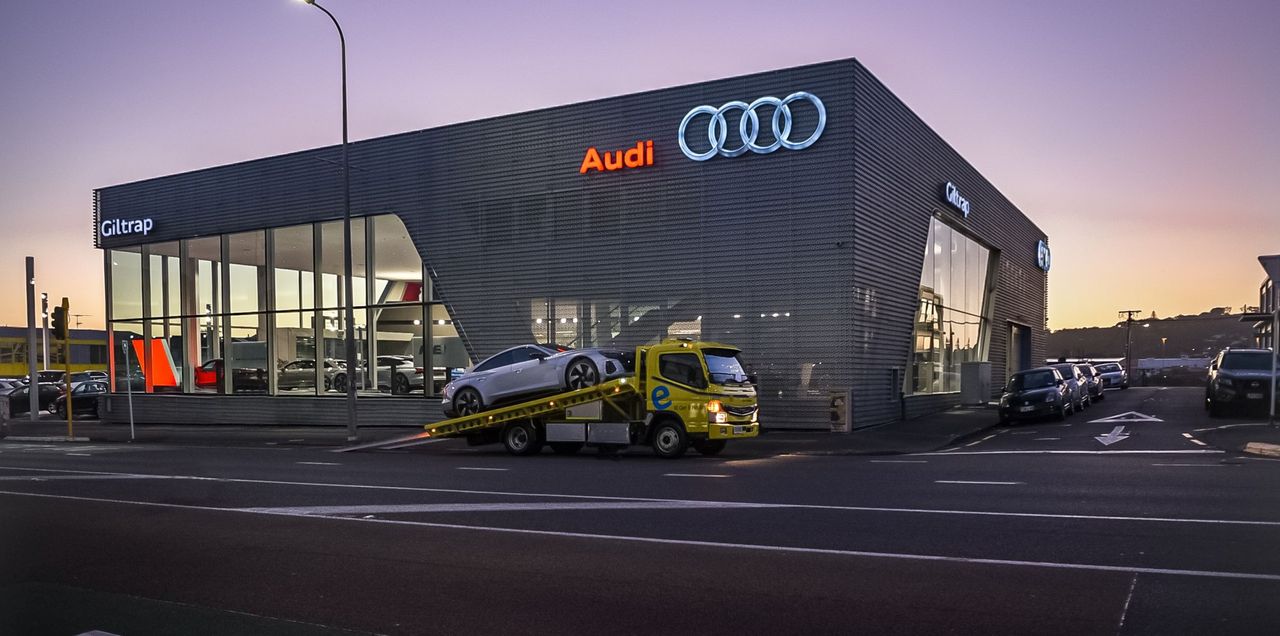 Fully electric dealership delivery for Audi