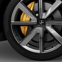 22" 4-V Spoke black polished forged wheel