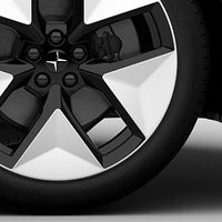 20" 5 V Spoke Black Silver Alloy Wheel