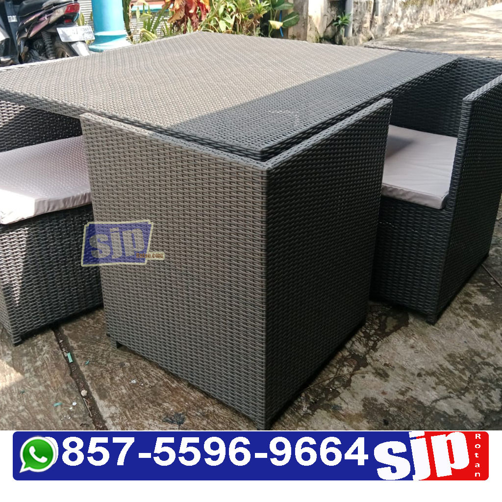 085755969664, jual kursi meja makan rotan sintetis