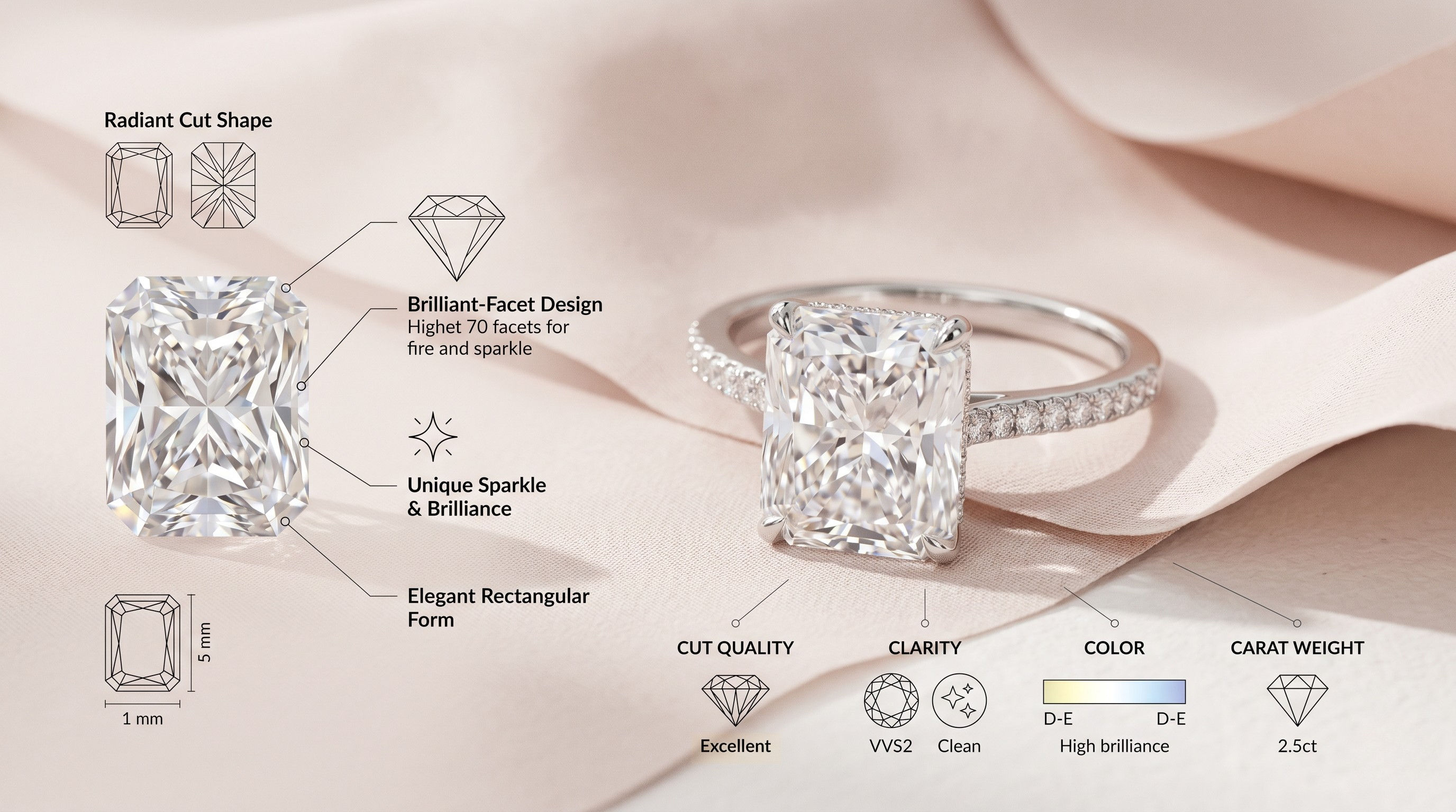 Radiant-Cut Engagement Rings