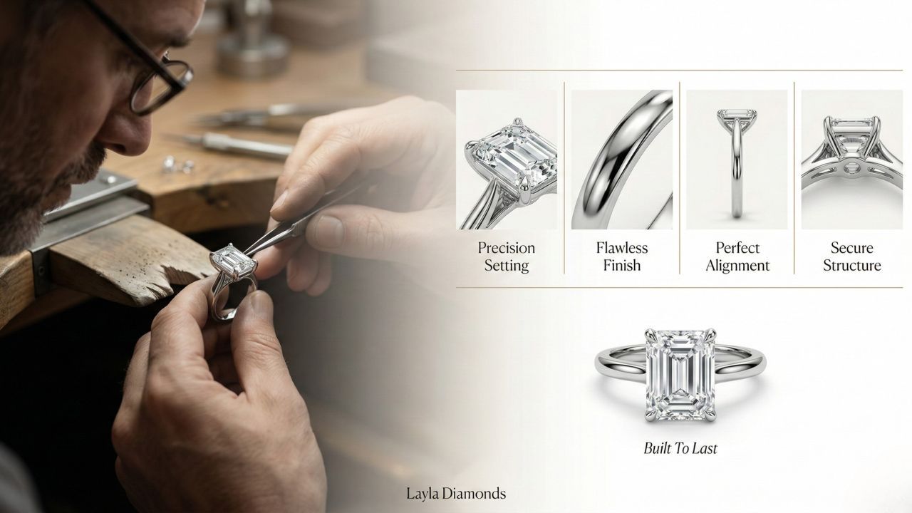 Emerald Cut Engagement Ring Craftsmanship