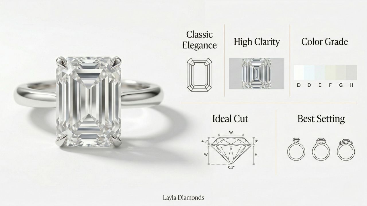 Emerald Cut Engagement Ring Symmetry