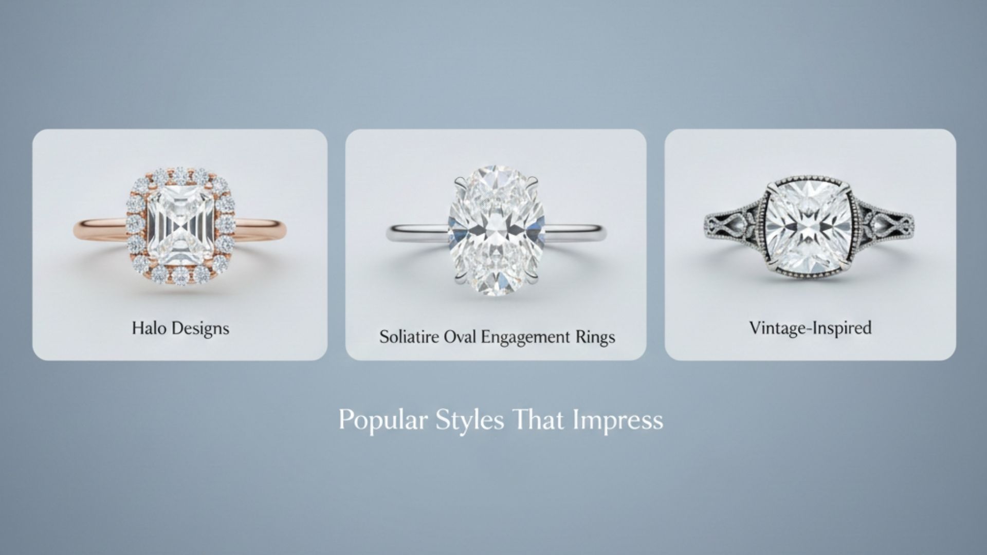 Popular oval diamond engagement ring Styles