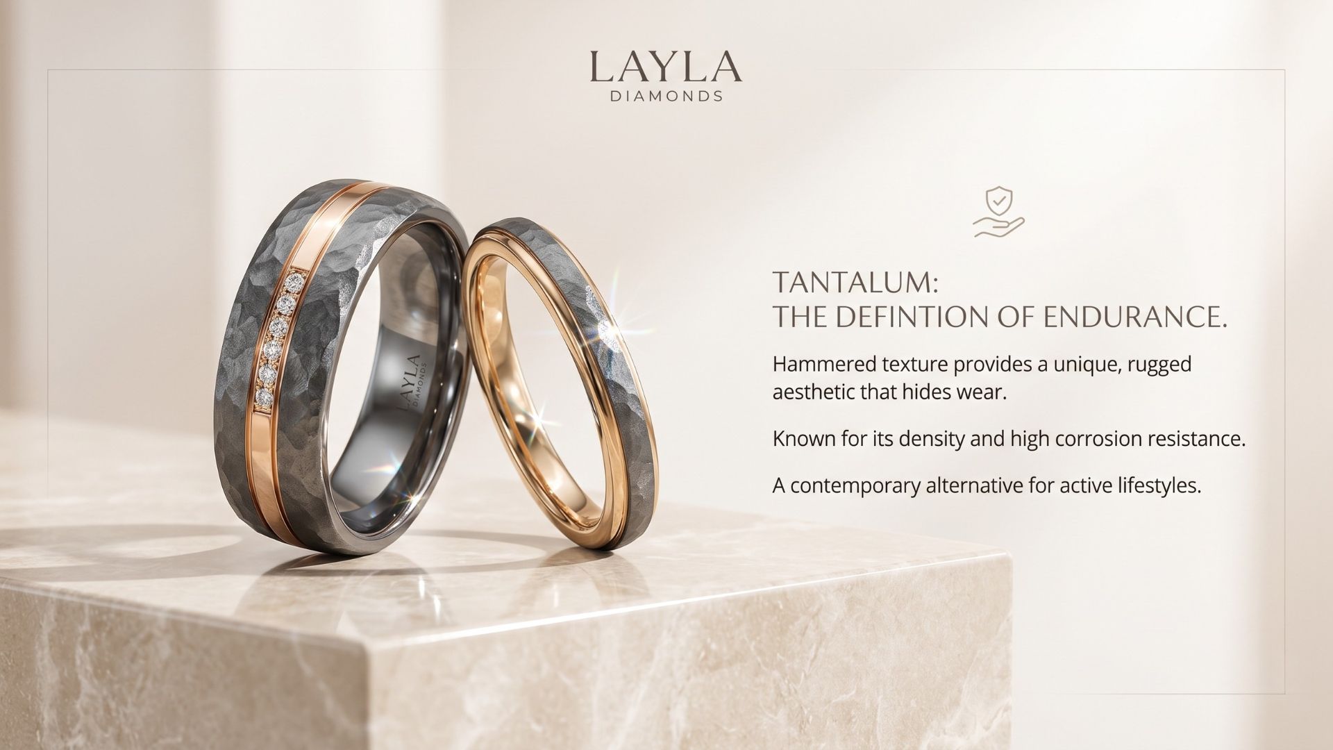 Hammered Tantalum Band