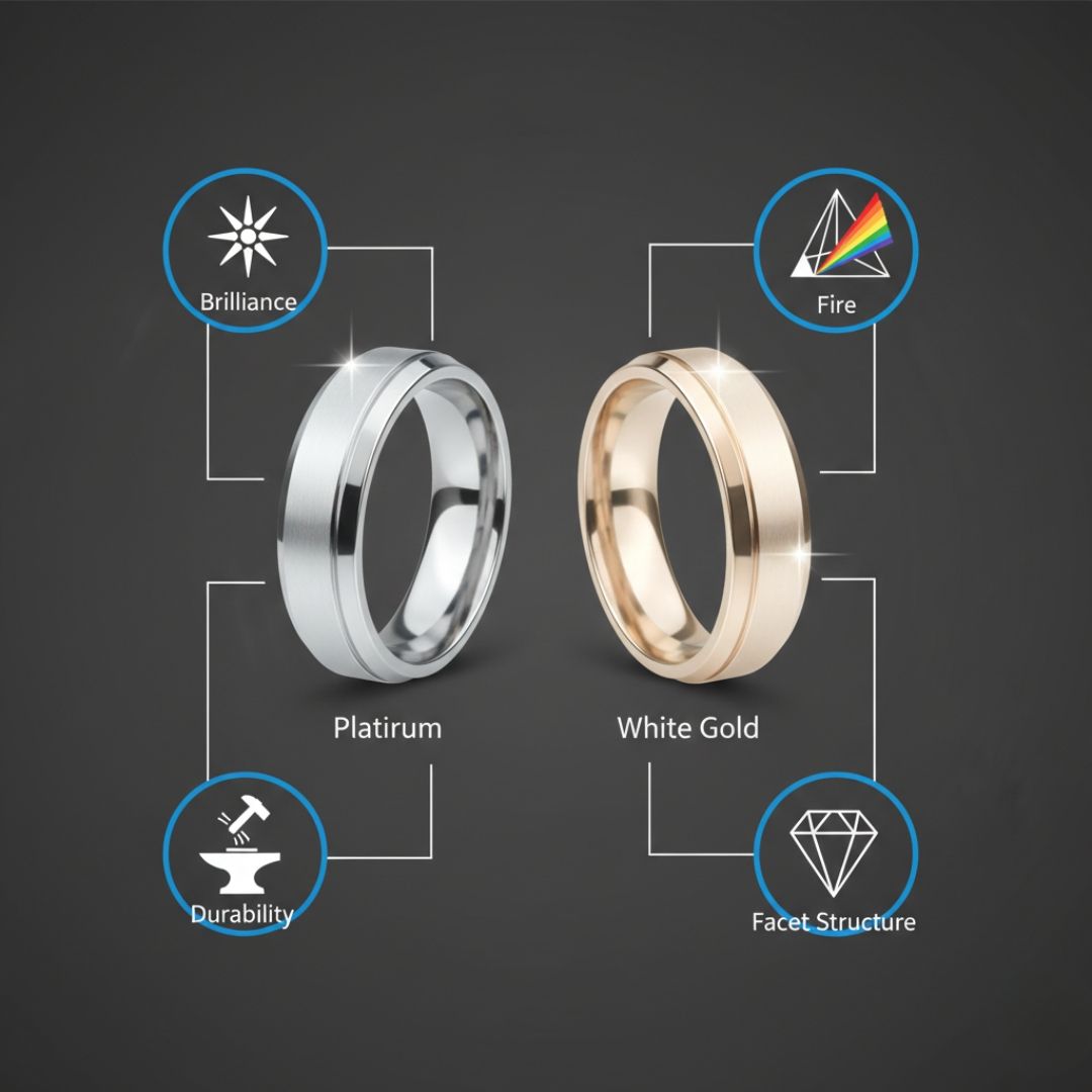 Platinum vs White Gold Mens Married Bands