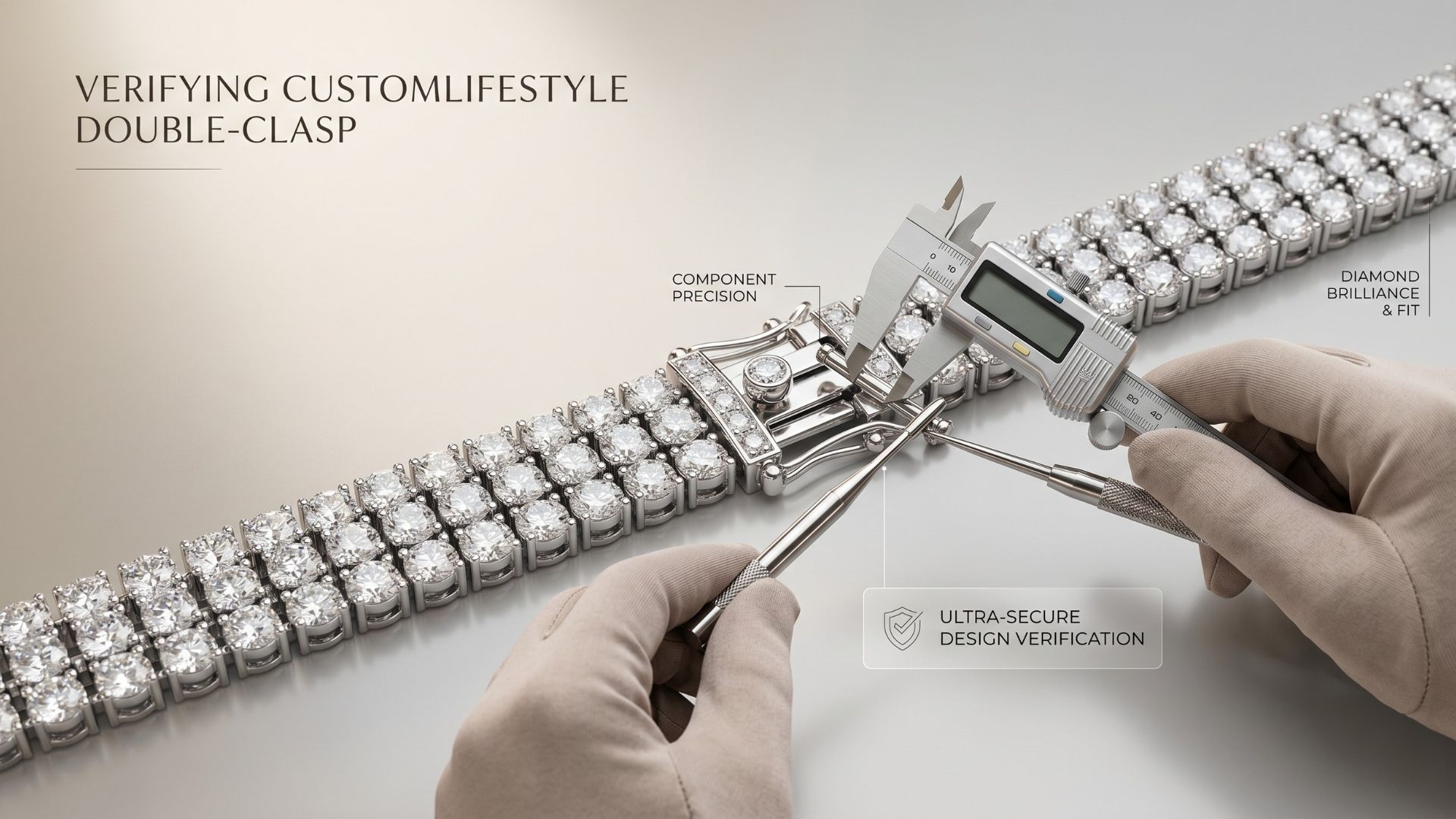 Inspecting Secure Diamond Bracelet Hardware Sizing