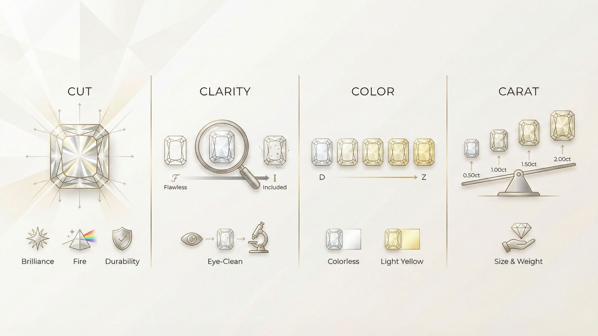 The 4Cs of Radiant Cut Diamonds