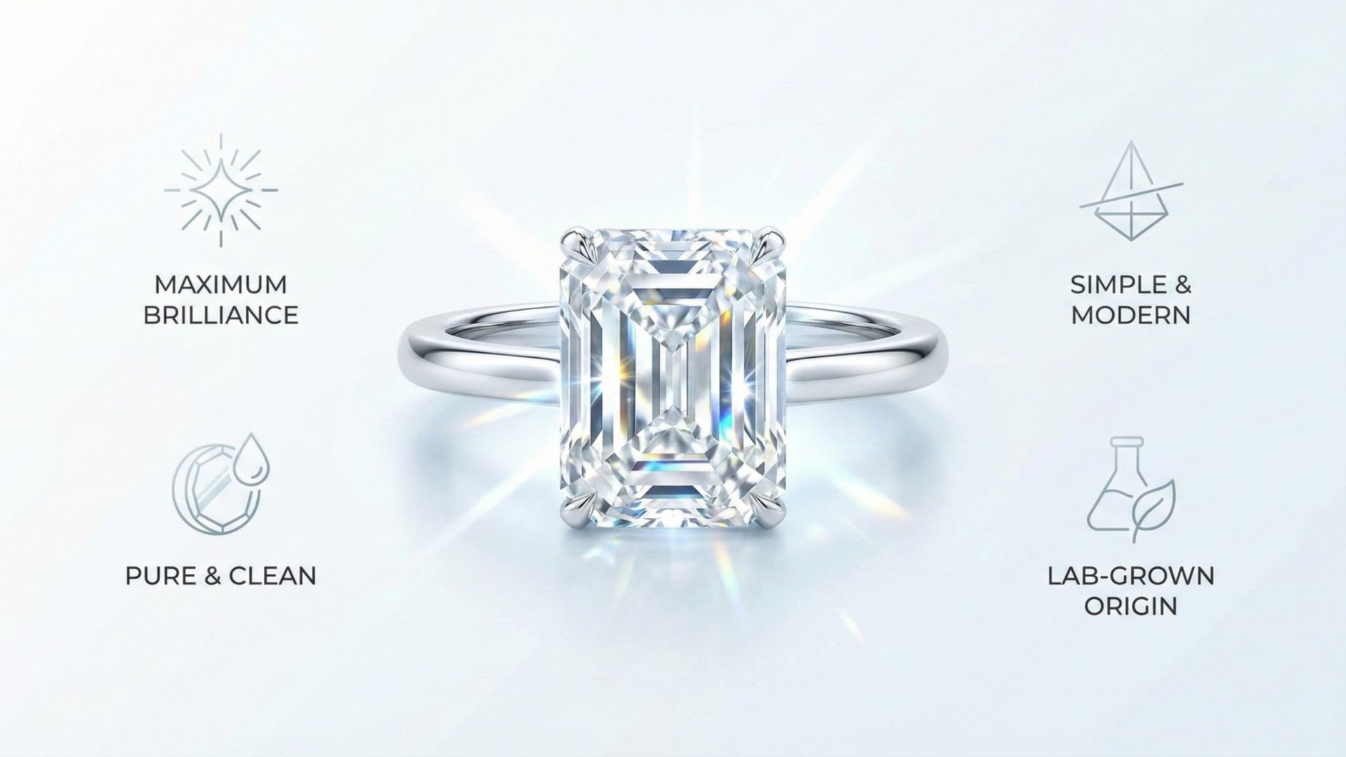 Modern Radiant Cut Engagement Rings Style