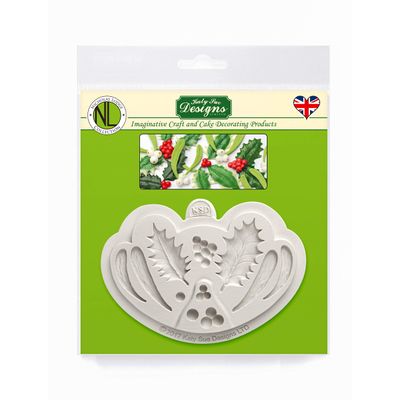 HOLLY & MISTLETOE SILICONE MOULD NLC003
